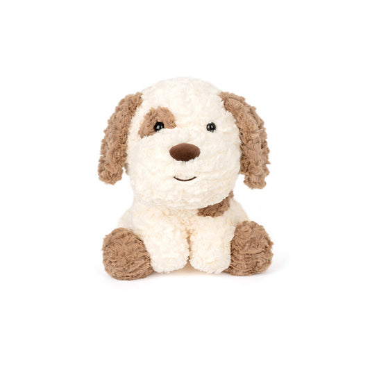 Cute Brown Sitting Dog Stuffed Plush Toy