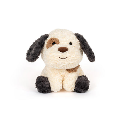 Gray Sitting Dog Stuffed Plush Toy