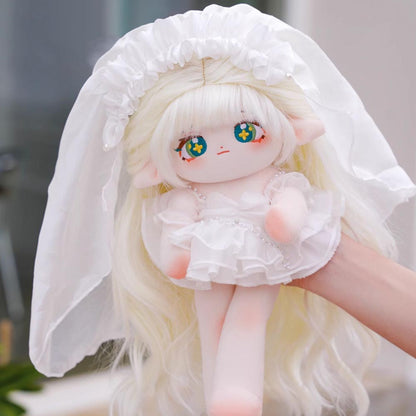 White Wedding Dress Long Legs Dress Up Doll