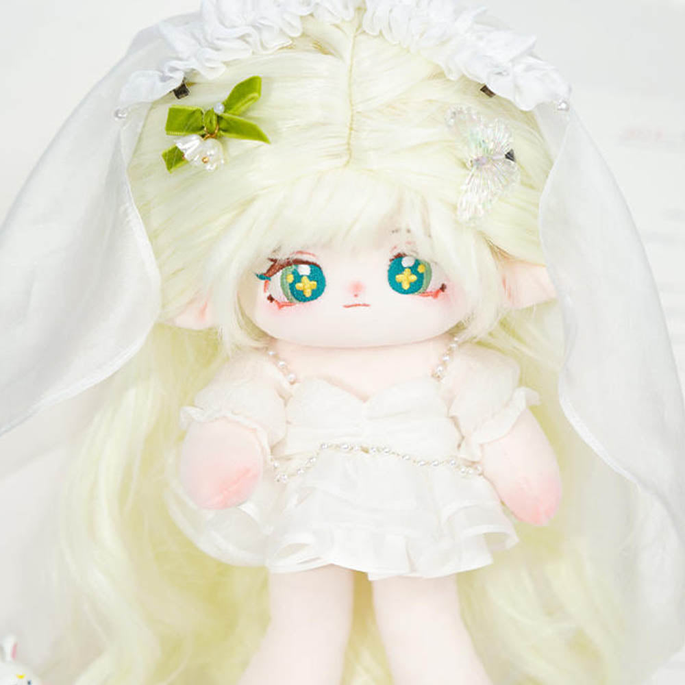 White Wedding Dress Long Legs Dress Up Doll